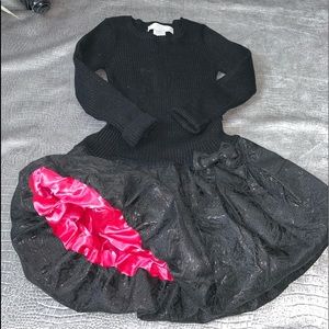 Eye catching ; black festive girls bubble dress.